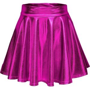 Metallic Fuchsia Skater skirt